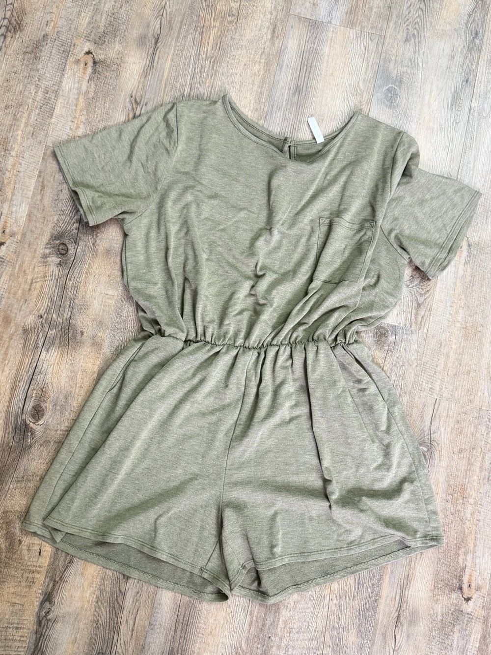 mts Olive Green Short Sleeve Pocket Top